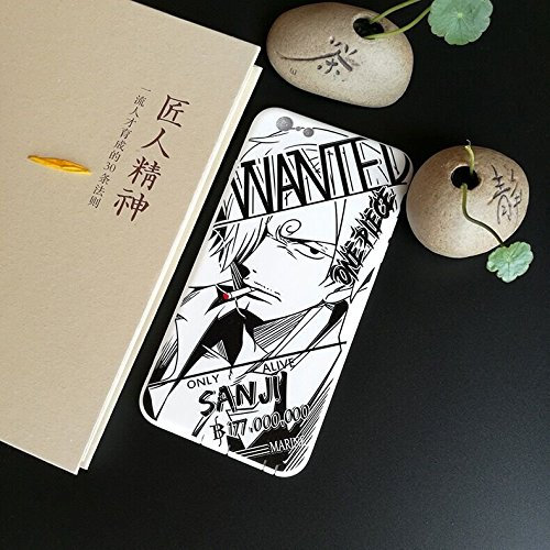 For iPhone X 3D Relief Sanji One Piece Anime Manga Silicon Case Cover
