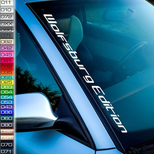 Wolfsburg Edition Aufkleber Style Sticker als Frontschiebenaufkleber Tuningsticker