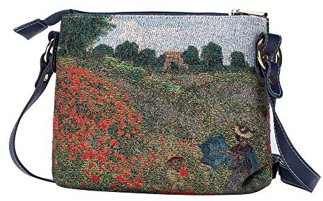 Signare Gobelin Crossbody Bag Kleine Umhängetasche für Damen mit Blumenmuster