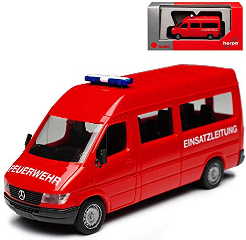 Mercedes-B Sprinter Bus Einsatzleitung Feuerwehr 1. Generation 1995-2006 H0 1/87 Herpa Modell Auto mit individiuellem Wunschkennzeichen