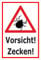 Melis-Folienwerkstatt Schild Vorsicht Zecken - 15x10cm - 3mm Hartschaum – 20 VAR S00359-137-B