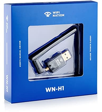 WiFi Nation® 802.11ac AC600 USB WiFi, Adapter, drahtloser 2dBi Dipol-SMA-Antenne, Chipsatz: Realtek RTL8811AU, Dualband 2,4 GHz oder 5 GHz, Windows, MacOS und Linux Werden unterstützt