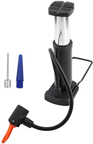 Keenso So Pompe à Vélo, Mini Pompe à Pied de Vélo à Air Portable pour Gonfleur de Plancher Haute Pression (Noir)