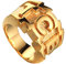 PAURO Herren Edelstahl Gravierte Charakter TCB Ring Gold Größe 72 (22.9)