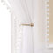 MIULEE Gardinen mit Pompons-Wunderschöne Weiss Vorhang mit Bommeln für Kinderzimmer, Mädchen Zimmer, Transparent Ösenvorhang 2er Set für Schlafzimmer Wohnzimmer, Jeder H 280 X B 140cm