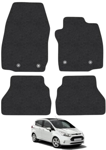 Ford B-Max (2015-2017) Carpet Car Mats | Black Edge Trim Tailored Fit Floor Mats Full Coverage Protection Accessories Easy Clean Anti Slip Made in the UK
