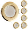 HCFEI Flache LED Einbaustrahler ultra flach Gold farbig Rund mit LED Spot Modul 230V I 3W 320Lumen I 120°Abstrahlwinkel I Dimmbar I 53-70mm Einbauloch I Einbauleuchte rund (6er - Warmweiß)