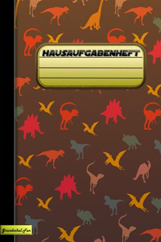 Hausaufgabenheft Grundschule Dinosaurier Dino DIN A5: Grundschule | Schule | Hausaufgaben | Schulaufgaben | Heft | Dino | Stundenplan | Schulbedarf | DIN | A5 | Notizbuch | 100 Seiten