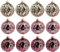 Weihnachtskugeln Weihnachtsdeko 12-teiliges Set - Christbaumkugeln - Christbaumschmuck Weihnachtsdeko Ø 8cm Baumschmuck Weihnachten Deko K117 - Glas