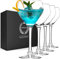 Chouggo Nick & Nora Gläser Cocktailgläser, mundgeblasen, Premium-Kristall-Cocktailglas für Bar, Martini, Cosmopolitan, Manhattan, 170 ml, transparent, 4 Stück