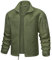 MAGCOMSEN Herren Winter Outdoorjacke Military Übergangsjacke mit Multi Taschen Herren Full Zip Fleece Wanderjacke Klettern Trekking Jacke Armeegrün XL
