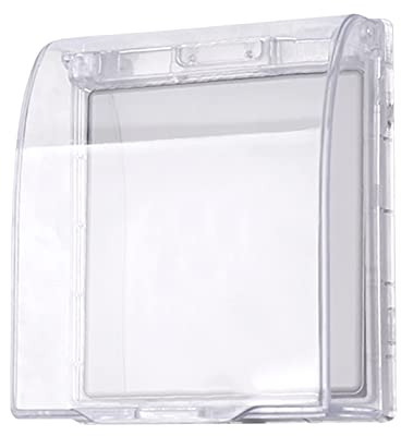 Steckdosen Abdeckung,Typ 86 Schalter Stecker wasserdichte Box Abdeckungen, Wasserdichter Steckdosenschutz für Steckdosenabdeckung Badezimmer Küche Zubehör, Selbstklebende Box (Klar, 112X100X44mm)
