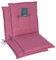 LILENO HOME Gartenstuhl Auflagen als [2er Set - Niedriglehner] in Pink - Bequeme Liegen als Sitzauflagen für Gartenmöbel - Stuhlkissen für Gartenstühle und Klappstühle