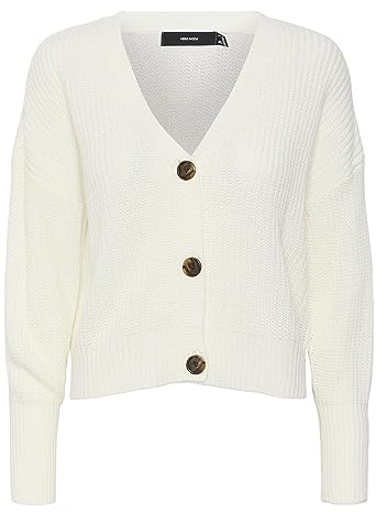 VERO MODA Damen Pullover 10273853 Cloud Dancer L