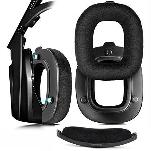 XBERSTAR Almohadillas de repuesto para auriculares Logitech Astro Gaming A 50 gen4 (almohadillas de franela + diadema)