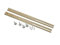 Home Furnishings R Us Multi Fit Pair Hardwood Headboard Legs Struts Slotted & Pre-Drilled + Screw 61cm