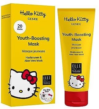 GESKE x Hello Kitty | Youth-boosting Mask | Einfach auftragen mit der GESKE Sonic Warm & Cool Mask | Anti Aging Masks | Feuchtigkeit Gesichtsmasken für Frauen und Männer | Vegan
