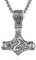 Admetus Thor Hammer Necklace Sterling Silver Mjolnir Necklace Thors Hammer Necklace Mjolnir Pendant Norse Runes Jewellery Viking Gifts for Men