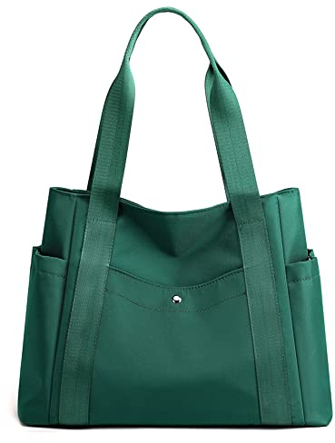 JIANLINST Damen Handtasche Shopper Multi-Pocket Tote Handtasche Henkeltasche Lässige Schultertasche Grün