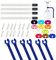 Zaky Lot de 42 supports de verres à pied pour lave-vaisselle - Capuchons en silicone - Marqueurs de boisson - Accessoires et cadeaux pour les amateurs de vin