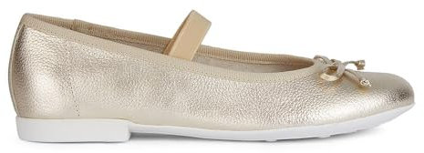 Geox Mädchen Jr Plie' D Ballet Flat, Platinum, 26 EU