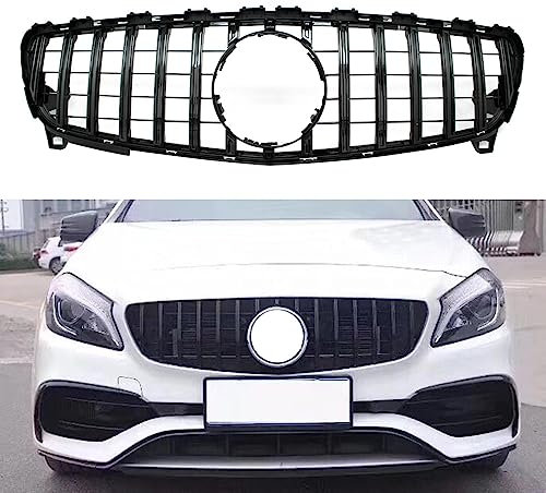 Griglia paraurti anteriore nera stile GT W176 per Mercedes Classe A W176 facelift A180 A200 A220 A250 A45 2016-2018