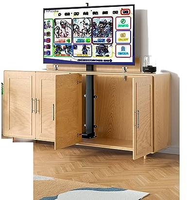MOERGO Motorisierter TV Lift – für 26-75 Zoll Fernseher, motorisierte TV Halterung mit Fernbedienung und Speichereinstellung, kann in einem Schrank versteckt Werden, mit Einer Belastung von 60kg