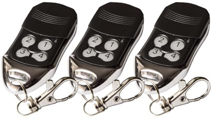 ALIRANTA 3 x SEIP SKR433 / SKR433-1 / SKR433-3 / SKRJ433 compatible hand transmitters, replacement remote controls 433.92 MHz rolling code. 3 pieces