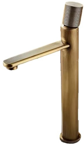Monomando Lavabo Grifo Totalmente De Cobre Para Lavabo Mesa De Hotel Fría Y Caliente Grifo Para Lavabo Mueble De Baño Grifo Para Balcón Caño Largo Alto