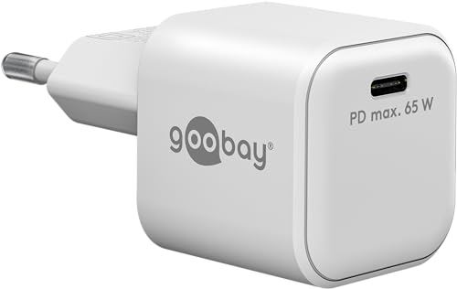goobay 65370 USB C PD Schnellladegerät (65W) / Quick Charger/USB C Ladegerät für Samsung, iPhone, iPad und MacBook/Ladestecker/Ladeadapter für Steckdose/Netzteil für Ladekabel/weiß