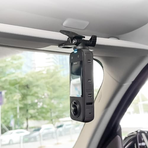 Lupholue Updated Car Sun Visor Clip Mount Quick Release Clip Mount Compatible with GoPro Hero 12, 11, 10, 9, 8, 7, Session, APEMAN, Xiaomi Yi, SJCAM, DJI, Insta 360 and Most Action Cameras