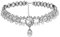 Danshinbow Kristall Choker Halskette Kette Strass Halsketten Braut Party Hochzeit Einstellbare Schmuck für Frauen und Mädchen (Silber)