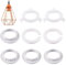 8 Pack Plastic Lampshade Reducer Rings - E14 to E27 Lampshade Adapter Rings
