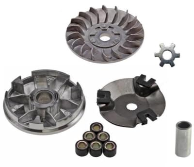 Variomatik + Riemenscheibe Set passend für Aprilia Amico Rally SR 50, Yamaha BWS Slider Neos Jog R RR Aerox, MBK Booster Mach G Nitro Ovetto Stunt, Malaguti F10 F12 Phantom F15 Firefox 50ccm 2T Roller