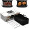 Ninja AF500UK Accessories | Premium AF500UK Silicone Liners and 304 Stainless Steel Rack for 10.4L Flexdrawer AF500UK | Specially Designed for Ninja AF500UK 10.4L (2pcs, Black)