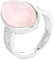 Natürlicher Rosenquarz-Ring Für Damen – Modischer Handgefertigter Gravur-Pferdeaugen-Form-Rosa-Stein-Ring,Verstellbare Offene Reiki-Stein-Fingerringe,Ewigkeitsring Für Frauen Und Mädchen,Rosa,Ver