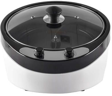 PLABNK Tostador De Café Eléctrico, Tostador De Salud De Granos Y Frutos Secos, Tostado En Pendiente Recubrimiento Antiadherente Temperatura Ajustable 800 G De Gran Capacidad