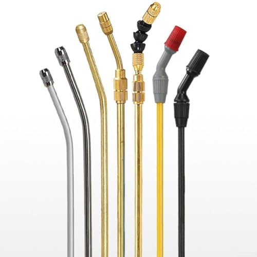 Boquilla pulverizadora universal ajustable de acero inoxidable, varilla telescópica, diseño extensible para pulverizadores de jardín (G)