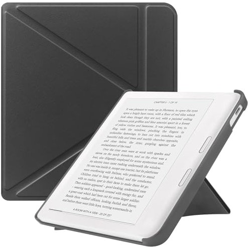 HGWALP Custodia Slimshell compatibile con 7 Kobo Libra Colour (2024) eReader, Ultra Slim Cover Leggera con Auto Wake/Sleep e Stand per Kobo Libra 2 (2021) 7 pollici-Black