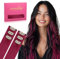 WENNALIFE Burgund Rot Clip in Extensions Eechthaar, 40cm 6pcs 30g Remy Hair Extensions Clip in Haarverlängerung Natürliche Eechthaar