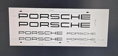 Generisch Aufkleber Aufkleber für Auto Bremszange Weiß kompatibel mit Porsche Bremssattel (schwarz)