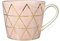 Generic Tazas, Tazas con Patrones Geométricos, Tazas de Café de Mármol de Hilo Dorado, Tazas de Café de Cerámica/Rojo B/7,6 * 18Cm