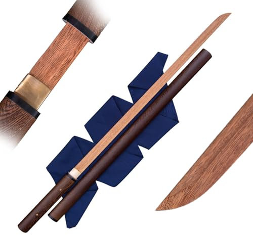 Épée droite de samouraï en bois de rose naturel 103cm avec fourreau en bois wengé,bokken fait à la main,épée samouraï en bois Iaido pour la pratique du kendo,cadeaux,présentoirs,cosplay,accessoires
