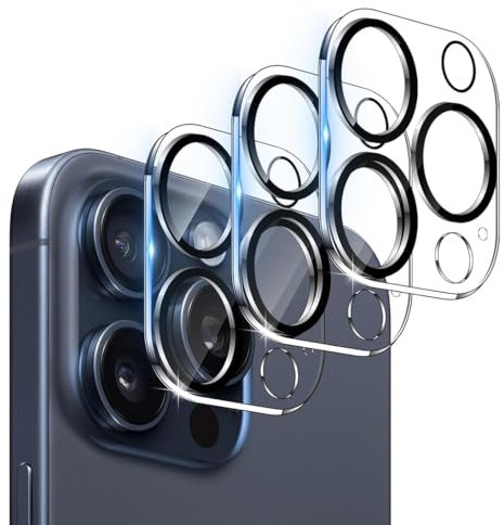 CULEO Protezioni per gli obiettivi dei telefoni cellulari,Proteggi obiettivo fotocamera in confezione da 3 per iPhone 16 Pro da 6,3 pollici e iPhone 16 Pro Max da 6,9 pollici