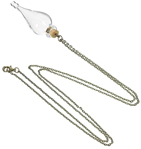 ERINGOGO Mini Bottle Necklace Small Glass Bottle Pendant Necklace for Women Sterling