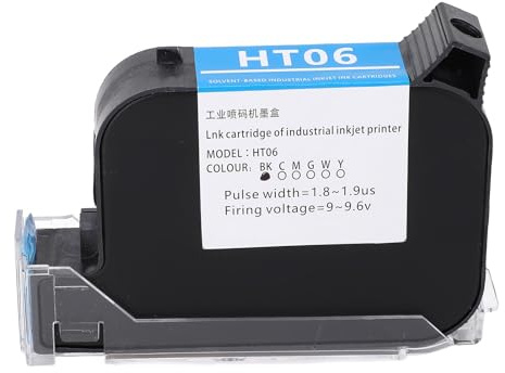 Ausla 42 Ml Schwarze Tintenpatrone, Hohe Effizienz und Schnelles Trocknen, für SC12 SC12T CP12 CP12W SC12KJ 12,7 Mm Handheld-Tintenstrahldrucker, Ersatz-Tintenpatrone