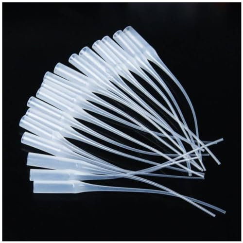 Naisfei 300 Adhesive Tips, Micro Adhesive Heads, Accessories for Glue Extension Tubes, Super Glue Extension Heads, Plastic Adhesive Cannula for Additional Glue Drain