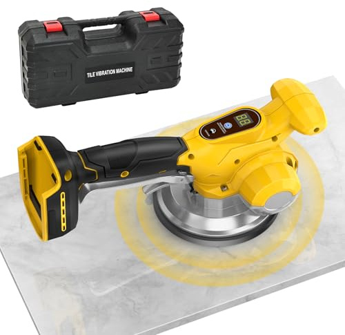 Fliesen-Vibrationswerkzeug mit 6 einstellbaren Geschwindigkeiten, kompatibel mit De-Walt 20-V-Batterien (nur Werkzeug), 100 kg Adsorption, kabellos, vibrierendes Fliesenwerkzeug für Keramikfliesen