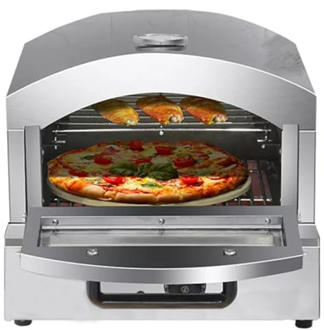XUXIAO Forno per Pizza da banco, Forno per Pizza da Interno, Forno Elettrico per Pizza con Timer, fornello da Tavolo con Temperatura controllata di 350 °C, per Ristorante e casa