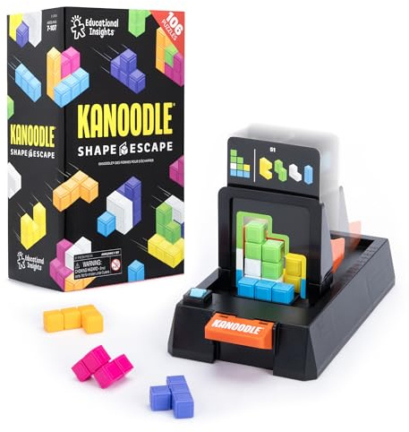 Learning Resources Kanoodle Knobelspiel ab 7 Jahren, Reisespiel für Kinder, 3D Logikspiel mit Timer, Denkspiel Puzzle, 100+ Herausforderungen, Geschicklichkeitsspiel für unterwegs